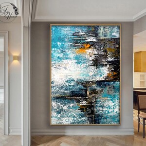 Custom Size Modern Wall Art Living Room Decor Abstract Wall Painting On Canvas, Wall Decor Living Room Wall Art Large Oil Painting Original