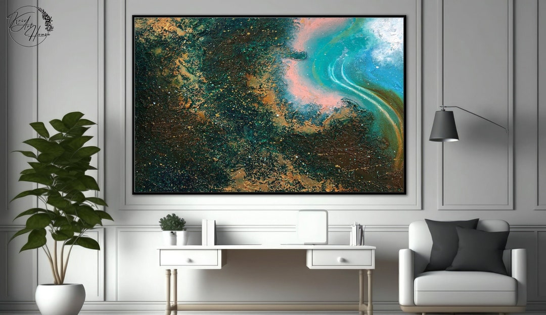 Extra Large Wall Art for Bedroom Abstract Ocean Canvas Art Seascape ...