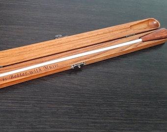 Conductor&#39;s Baton In Wooden Case. Engraving of your text