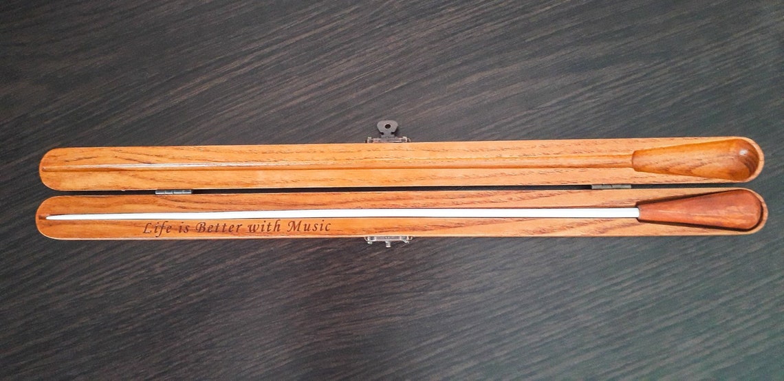 Conductor's Baton in Wooden Case. Engraving of Your Text Etsy