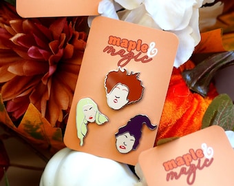 Sanderson Witches hard enamel pins | Hocus Pocus