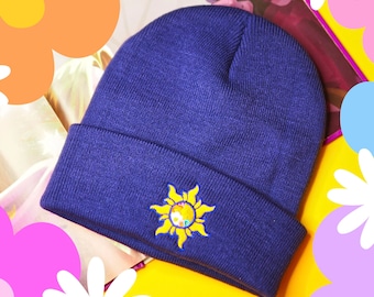 Embroidered Floral Sun Beanie | Rapunzel | Punzie | Kingdom of Corona