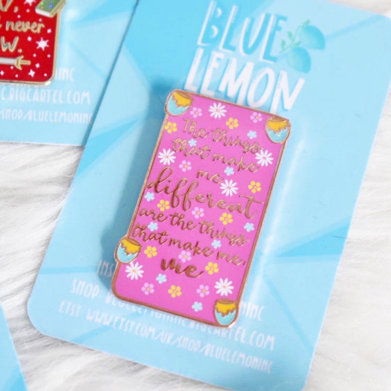 The Things That Make Me Different Quote Pin Etsy