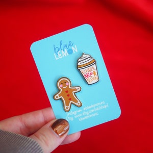 Gingerbread Season hard enamel pin