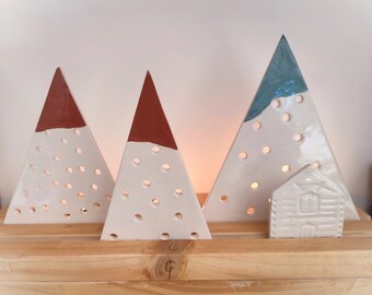 Mountain landscape made in ceramic