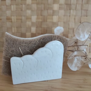 Ceramic “cloud” sponge holder