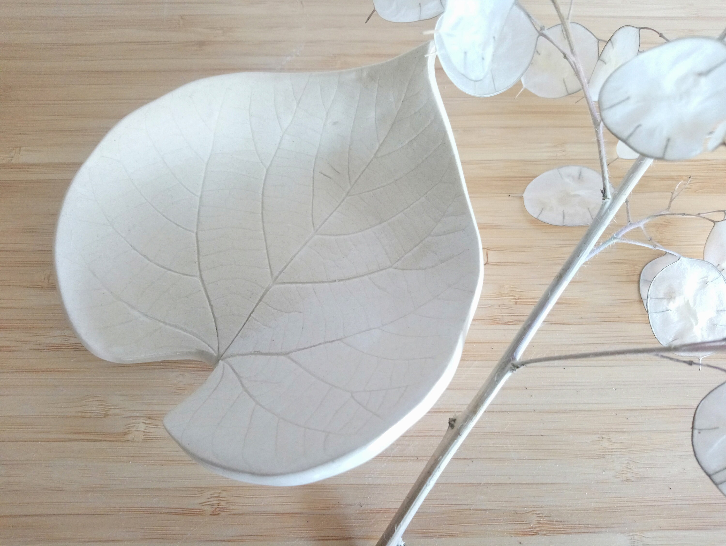 Porte Savon Forme Feuille en Céramique