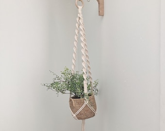 Makramee Pflanzenaufhänger, Korkenzieher Pflanzenaufhänger, Pflanzenhalter, Boho Pflanzenaufhänger, Boho Home Decor