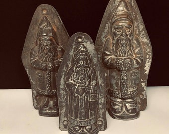 Vintage 2 part chocolate molds of Santa Claus from Laurosch