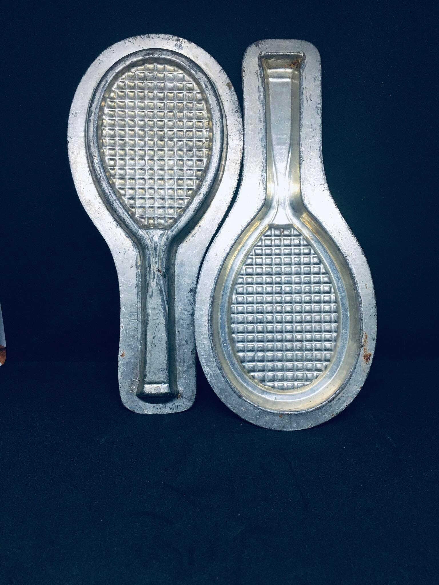 Vintage 2 Part Reiche Tennis Racket Chocolate Mold 14910 Etsy