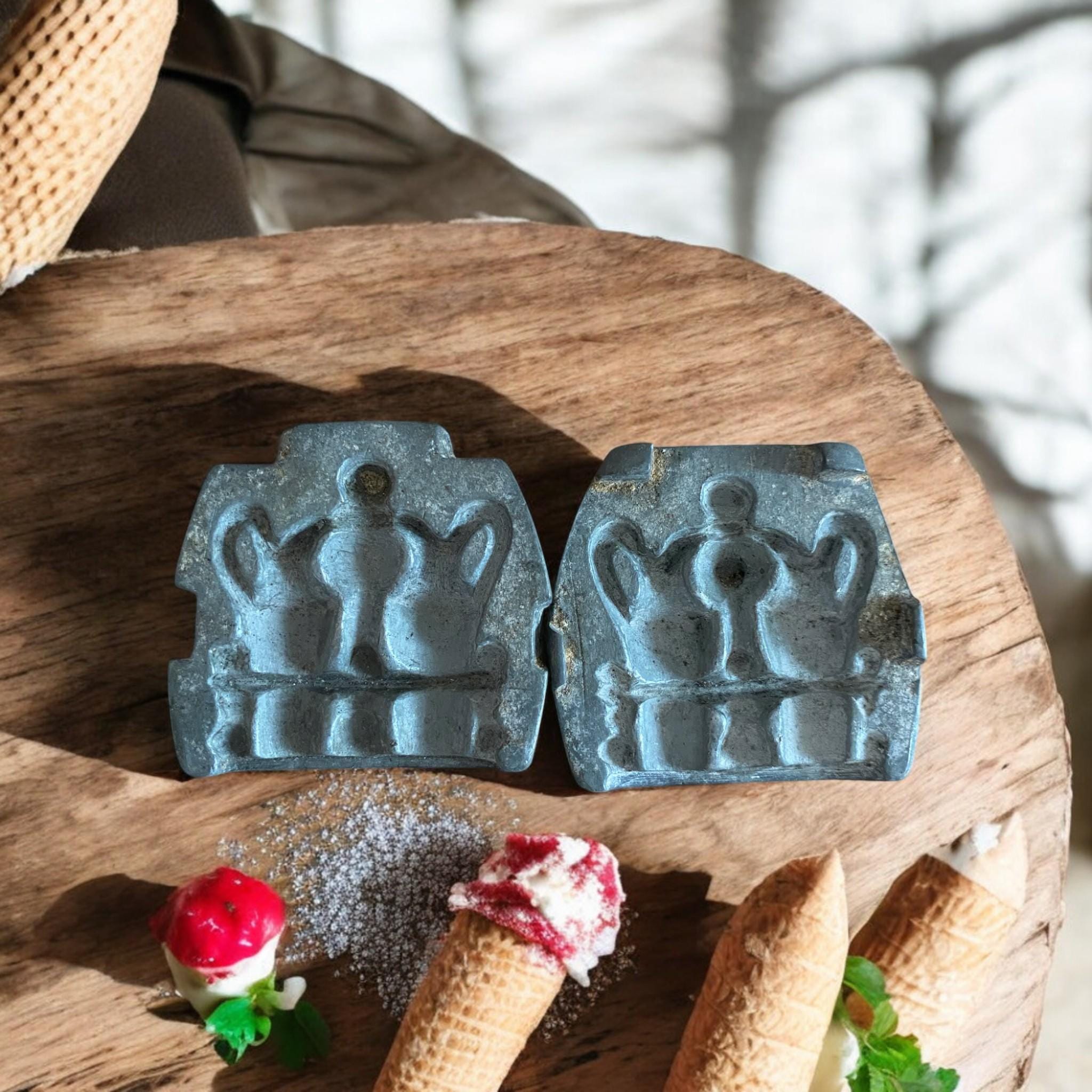 Moule à Bonbons Vintage En Céramique 98 - Motif Maison De Fées Noël - Occasion