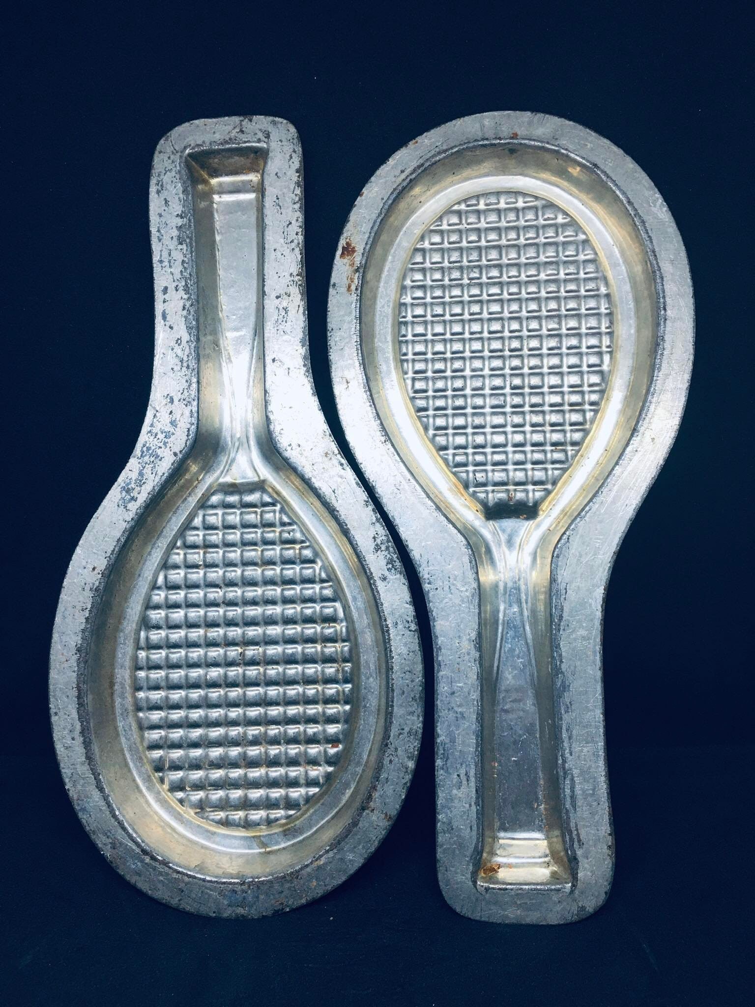 Vintage 2 Part Reiche Tennis Racket Chocolate Mold 14910 Etsy