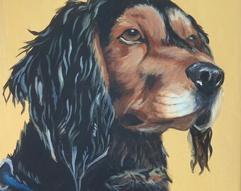 Dog Portrait, Custom Dog Portrait, Pet Portraits, Dog Art, Handmade, Pet Painting