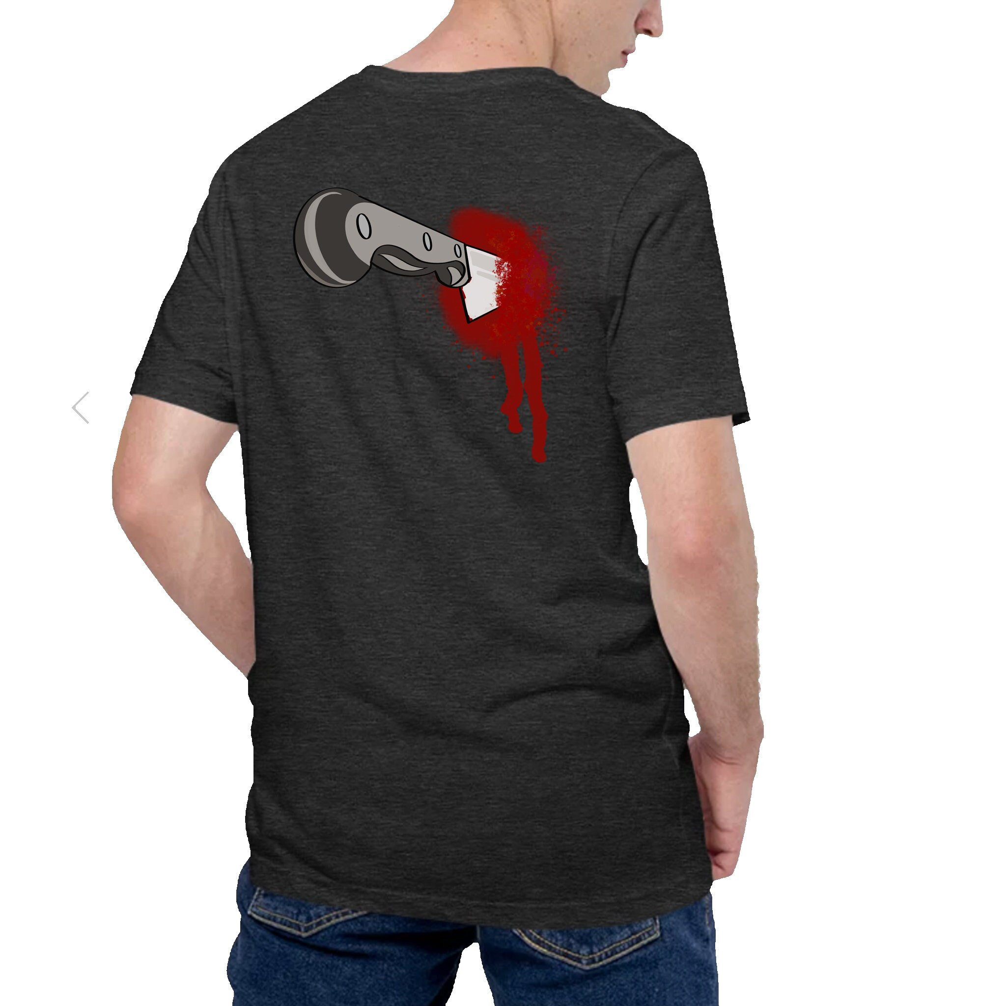 Knife in Heart, Backstabbing, I'm Fine, Stab in Back Tee, Cheap