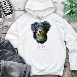 Custom Dog Hoodie, Custom Cat Hoodie, Pet Hoodie, Dog Illustration, Cat Illustration, Gift for Dog Lover, Gift for Cat Lover
