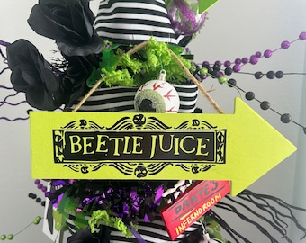Beetle juice inspired Halloween Arrows- Beetlejuice Halloween decor