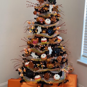 Candy Corn Pumpkin Halloween Tree