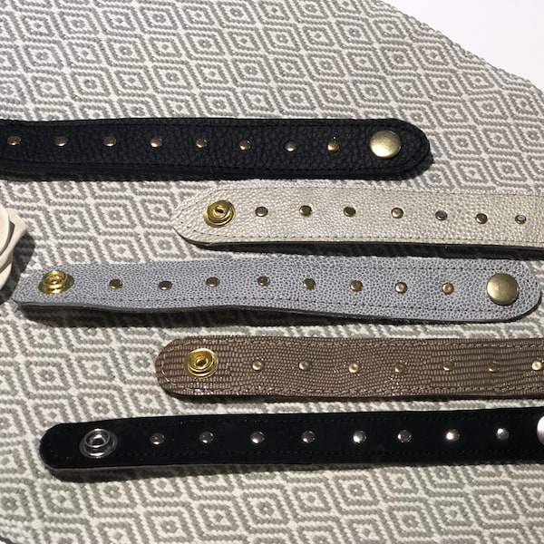 Italian leather stud bracelet
