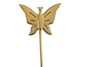 Vintage Gold Tone Butterfly Stick Pin