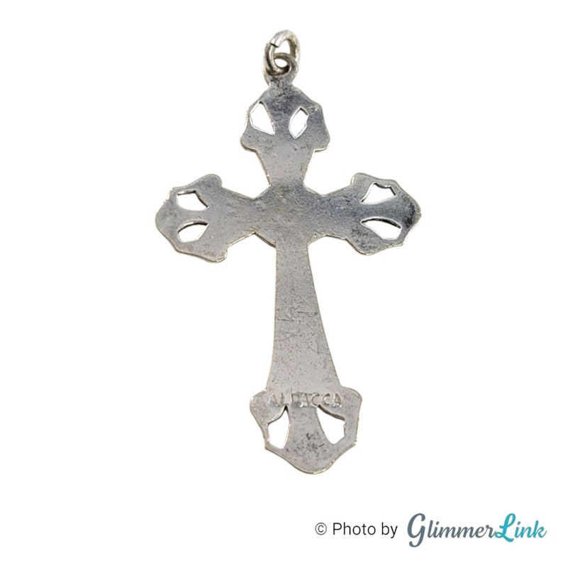 Alpaca Cross Vintage Alpaca Jesus on Cross Crucifix Signed Silver Tone Pendant - Etsy
