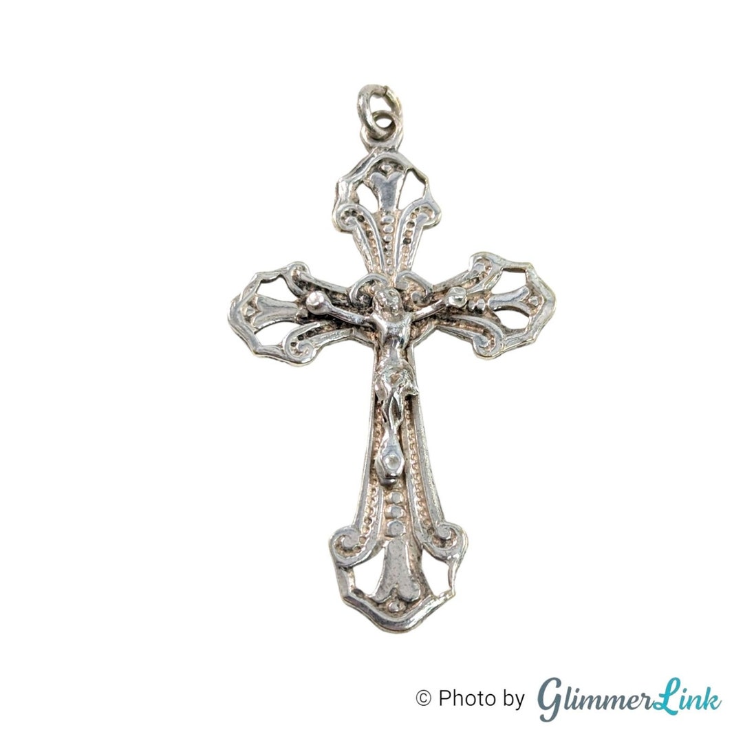 Alpaca Cross Vintage Alpaca Jesus on Cross Crucifix Signed Silver Tone Pendant - Etsy