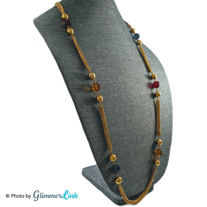 Vintage 1990s NAPIER Royalton Stations Gold Plated & Swarovski Etsy