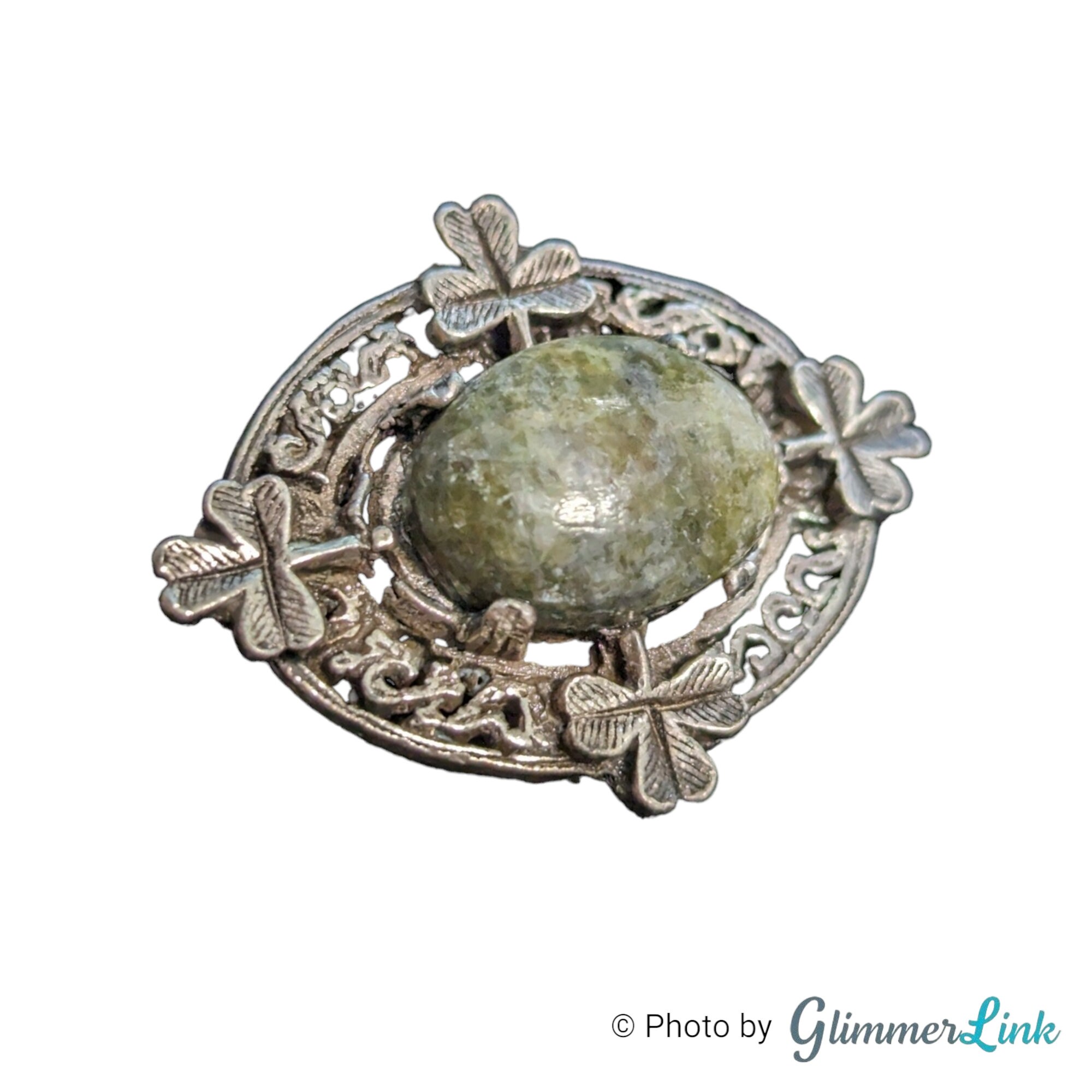 CONNEMARA MARBLE ブローチ Connemara Marble Cross Brooch - The Irish Store