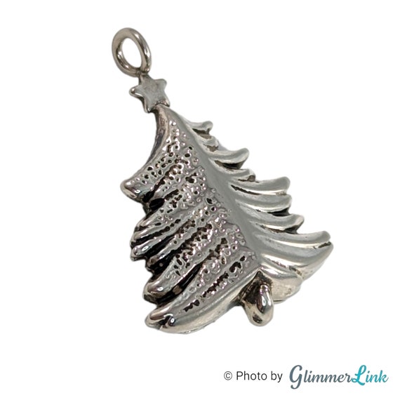 Vintage Best Brand Silver Tone Christmas Pine Tre… - image 2