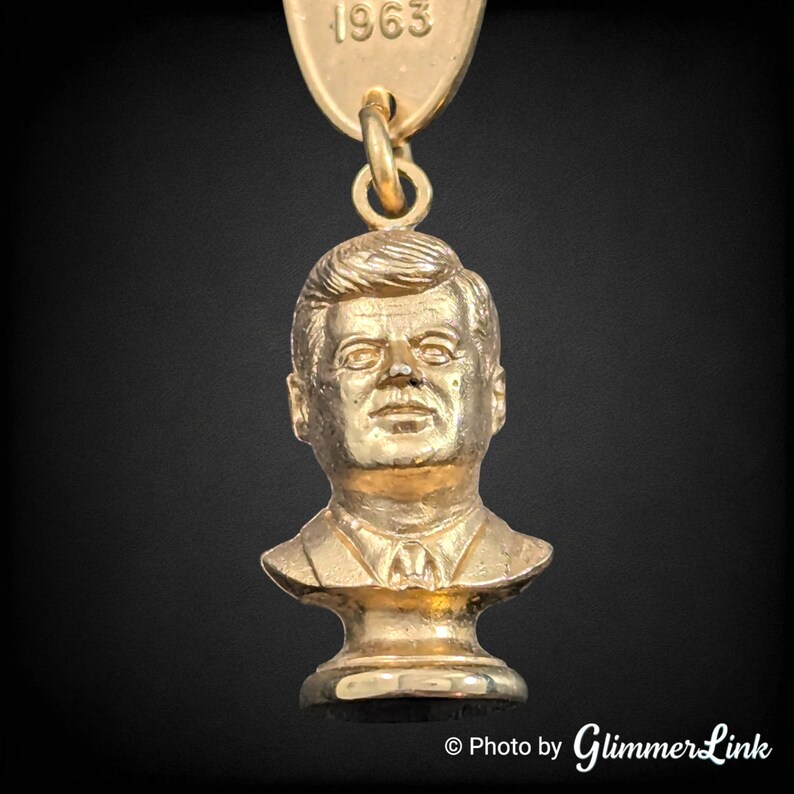Vintage Hickock USA JFK John F Kennedy Bust Gold Tone Keychain - Etsy