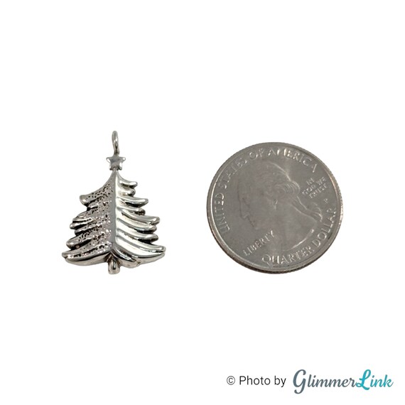 Vintage Best Brand Silver Tone Christmas Pine Tre… - image 3