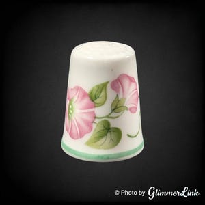 VTG Royal Worcester Country Garden Pastel Flowers Fine Bone China Collectible Thimble