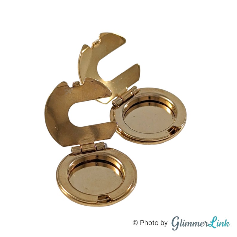Vintage Round Elegant Gold Tone Unisex Button Covers, Button Cuffs Set of 2 image 3