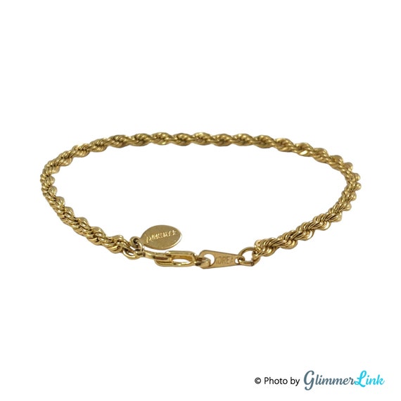 Vintage Ambassador Korea Gold Tone Rope Chain Bracelet Etsy