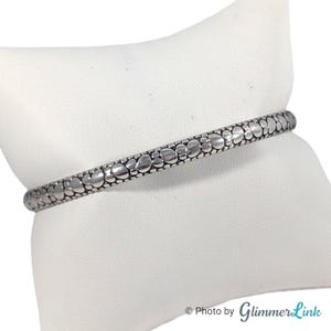 Vintage MONET Silver Tone Bangle Bracelet Satin Finish With Vintage MONET Silver Tone Bangle Bracelet Satin Finish With