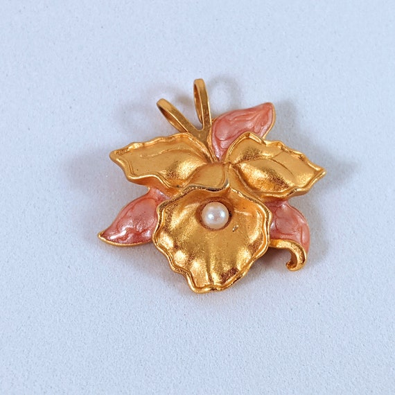 Vintage AVON Orchid Pendant