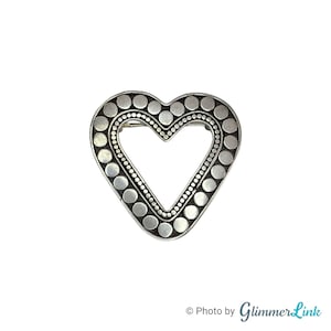 Vintage 925 Sterling Silver Heart Brooch