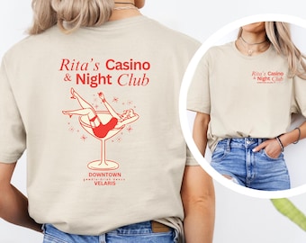 ACOTAR Retro Martini Ritas Velaris Tshirt Moederdag cadeau leesgrage geschenken Country Club Bachelorette Romantasy Reader Rhysand boek shirt Merch