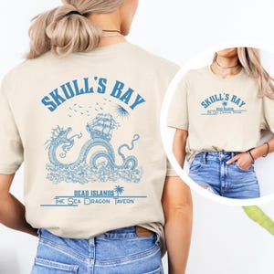 Skulls Bay Vintage Harbor Tee | Fantasy Reader Shirt | Bookish Gift | Coastal Fantasy Apparel