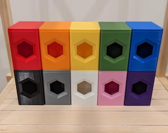 Card game box for 1, 2 decks or Poker size - Card case - Board game storage