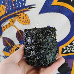 PROTECTION Spell Candle- witchcraft, occult, black candle, herbs, witchy, spells, ritual