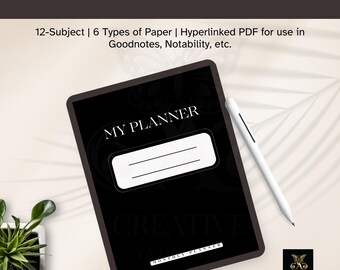 iPad Digital Planner | Undated Monthly, Daily, GoodNotes (PDF)