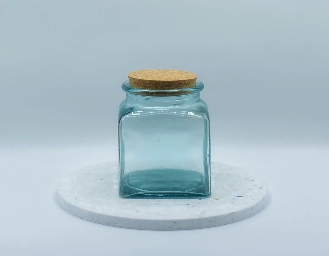 Recycled Glass Storage Jars Etsy UK