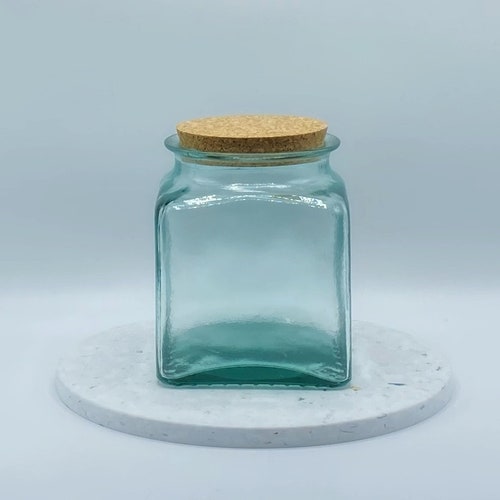 Recycled Glass Storage Jars Etsy UK