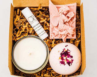 Hand-made Organic Rose Spa Set for Self-Care and Relaxation