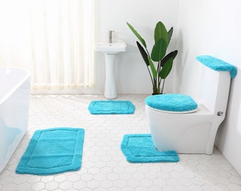 Excelent toilet rugs set Bathroom Rug Set Etsy Excelent toilet rugs set Bathroom Rug Set Etsy