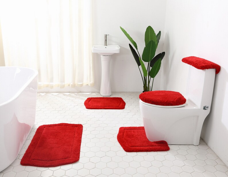 BH Home 5piece Luxurious Ultra Soft Bath Rug Set. Bath Rugs Etsy