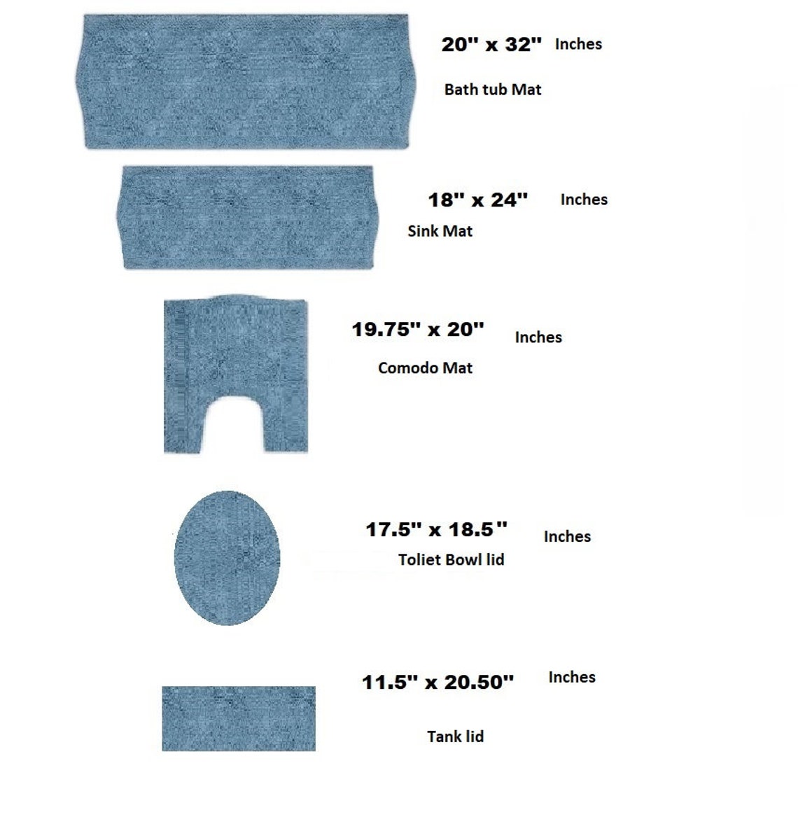 BH Home 5piece Luxurious Ultra Soft Bath Rug Set. Bath Rugs Etsy