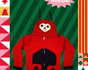 maglione coccinella, maglioni animali per bambini, giacca coccinella per bambini, neonati e bambini piccoli