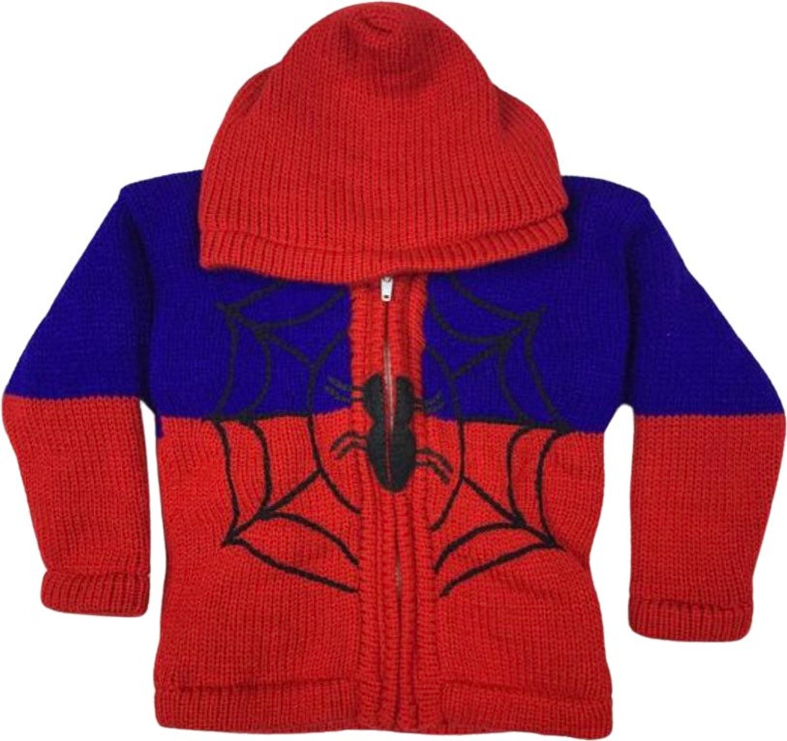 SpiderMan sweater superhero sweater fleeced lined sweater Etsy