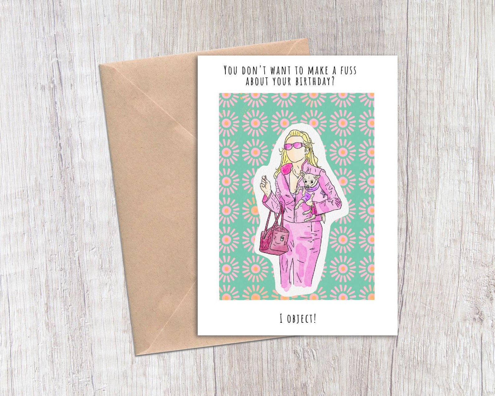 Legally Blonde Birthday Card I Object Elle Woods Film Etsy